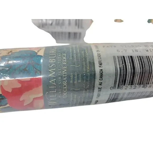 🌺 3 Rolls Williamsburg PAT#576930 Vinyl Wallpaper Border 15Yrd Floral Vintage - Picture 4 of 4